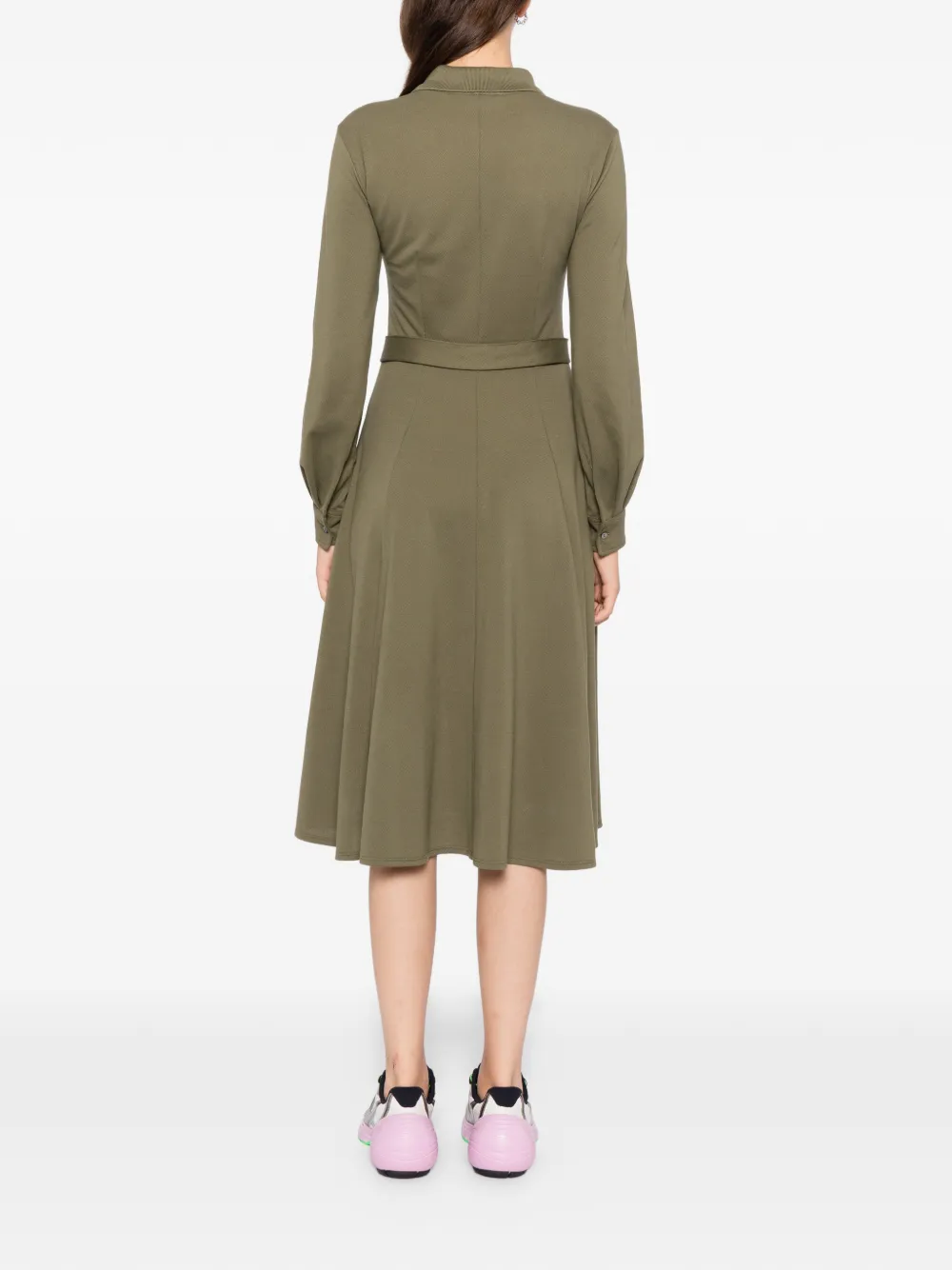 Lacoste Piqué jurk met ceintuur Groen