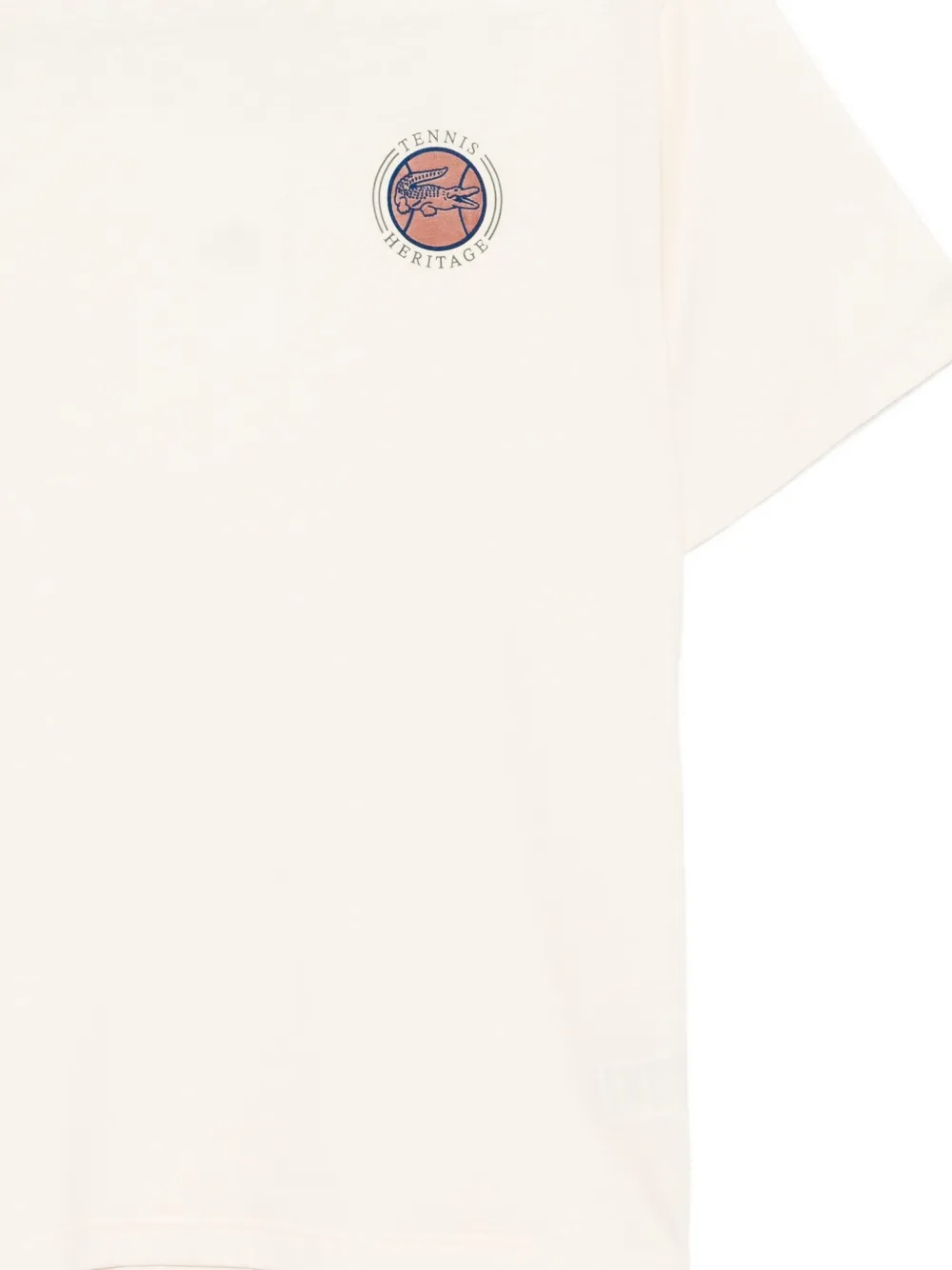 Lacoste Jersey T-shirt met print Beige