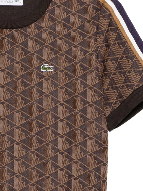 LACOSTE モノグラム 半袖Tシャツ ブラウン Lacoste モノグラム Tシャツ | ブラウン | FARFETCH JP