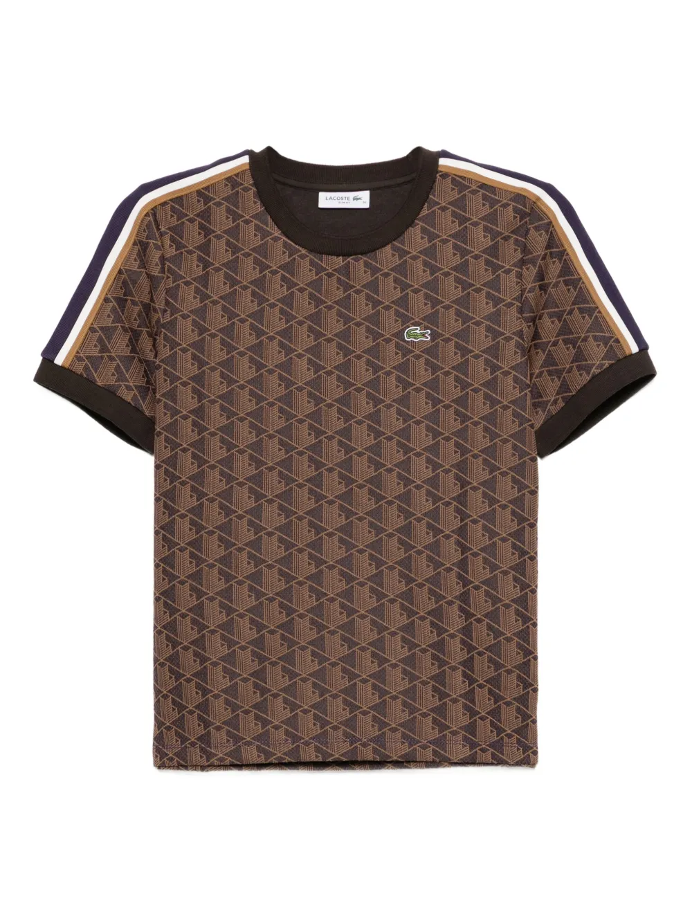Lacoste モノグラム Tシャツ - ブラウン Lacoste モノグラム Tシャツ - ブラウン
