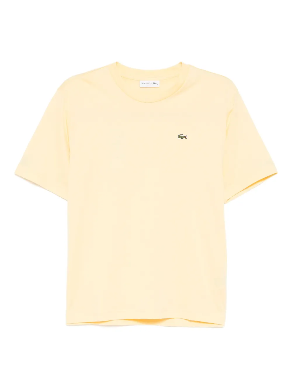 Lacoste Katoenen T-shirt met logopatch Geel