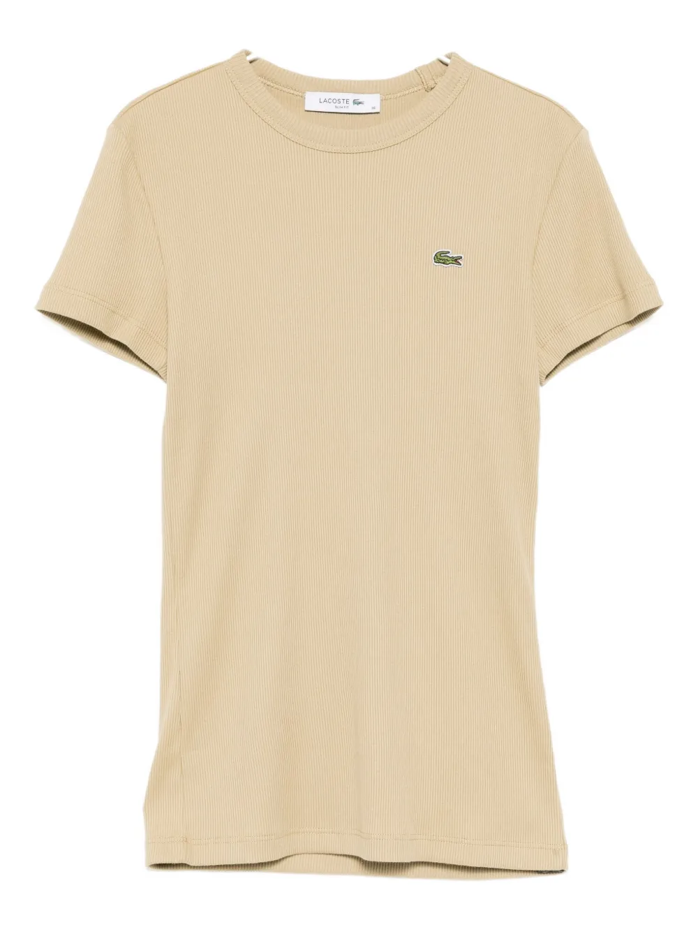 Lacoste Logo-embroidered T-shirt In Brown