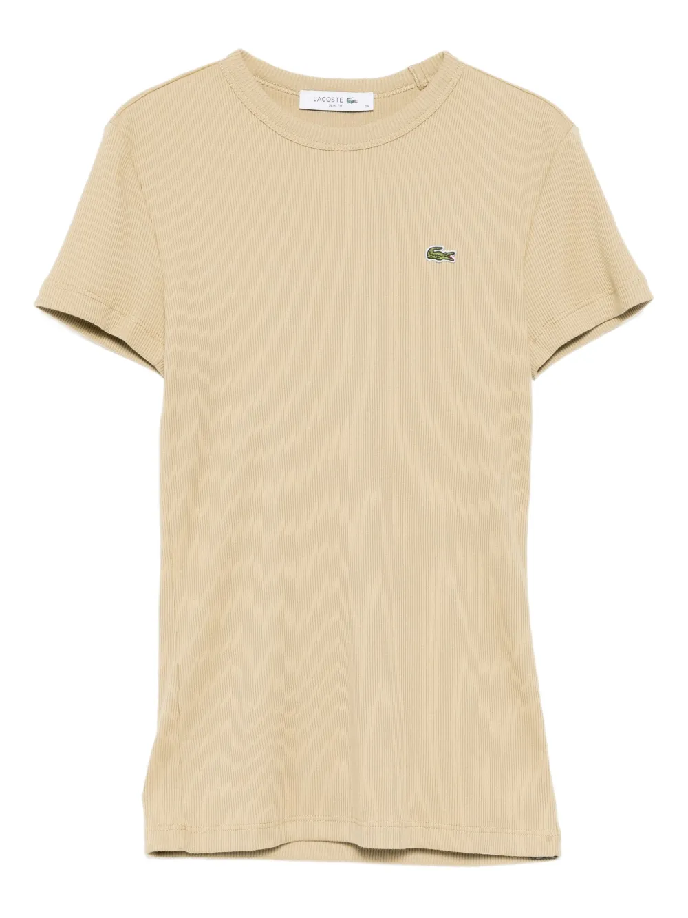 Lacoste T-shirt met geborduurd logo Beige