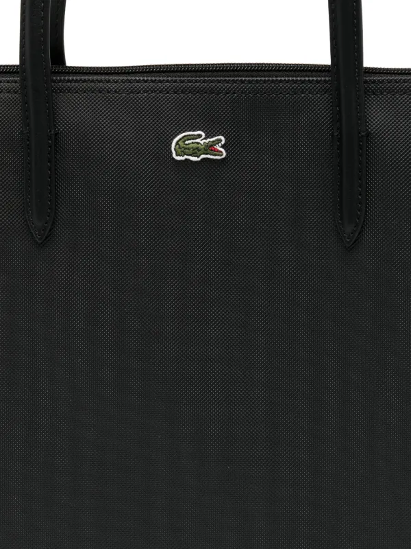 Lacoste logo-embroidered Tote Bag | Black | FARFETCH