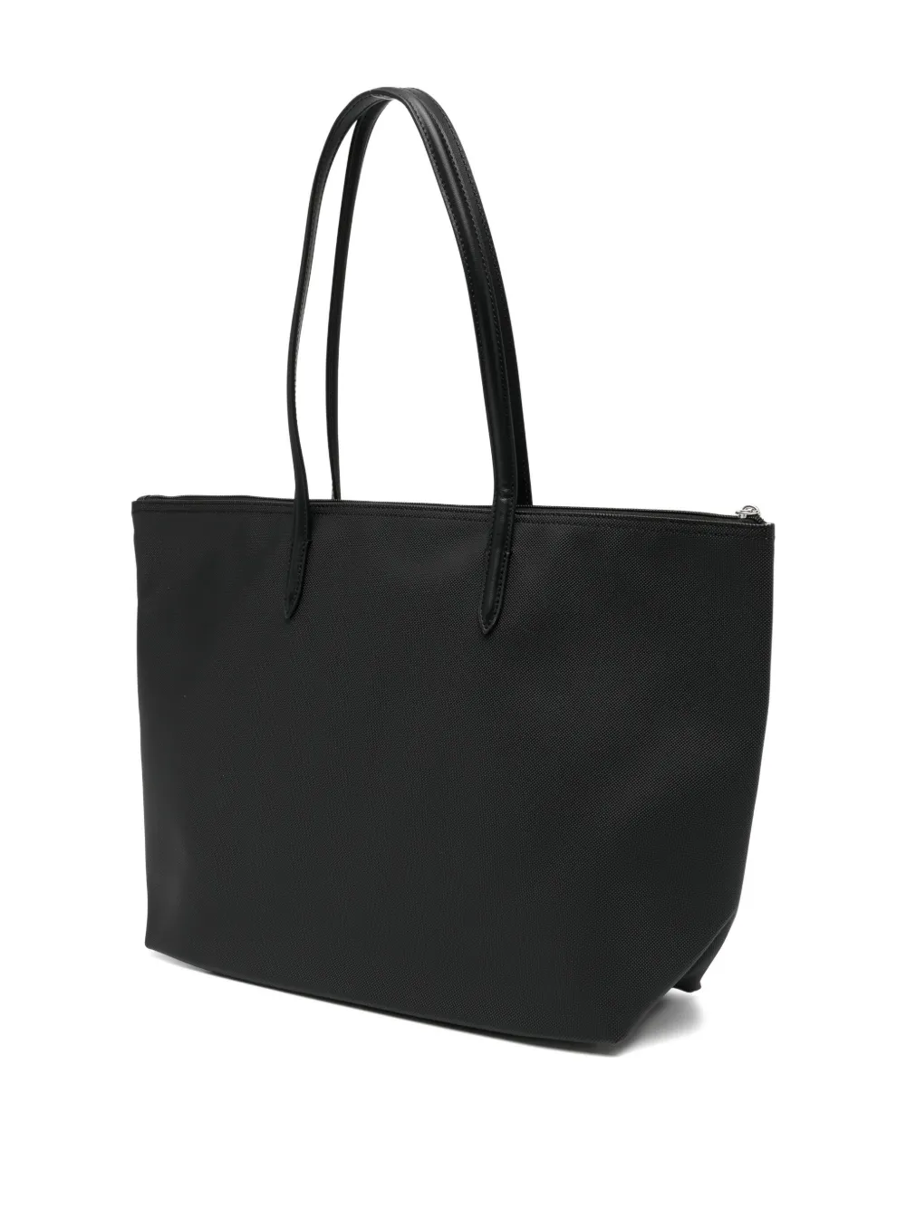 Lacoste logo-embroidered tote bag - Zwart