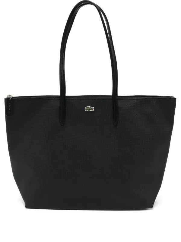 Lacoste logo-embroidered Tote Bag | Black | FARFETCH