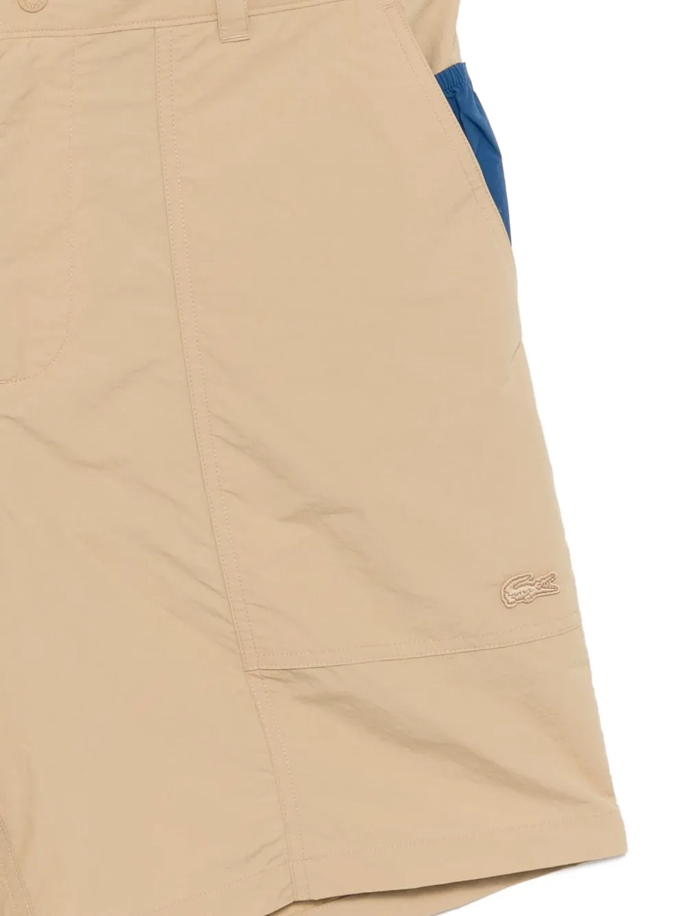 Lacoste Shorts met geborduurd logo Bruin