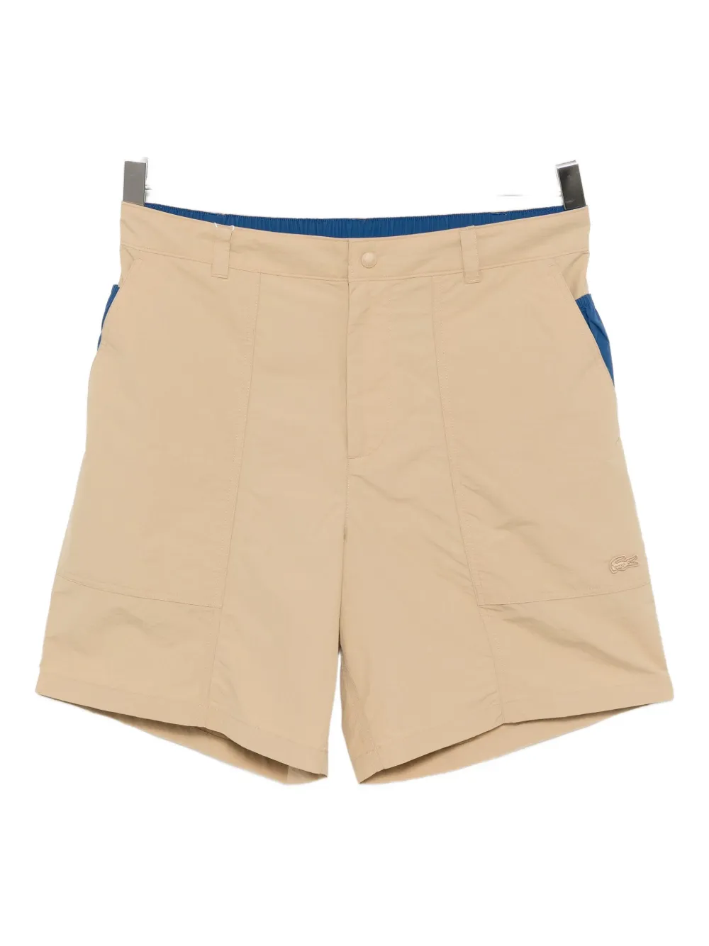 Lacoste Shorts met geborduurd logo Bruin