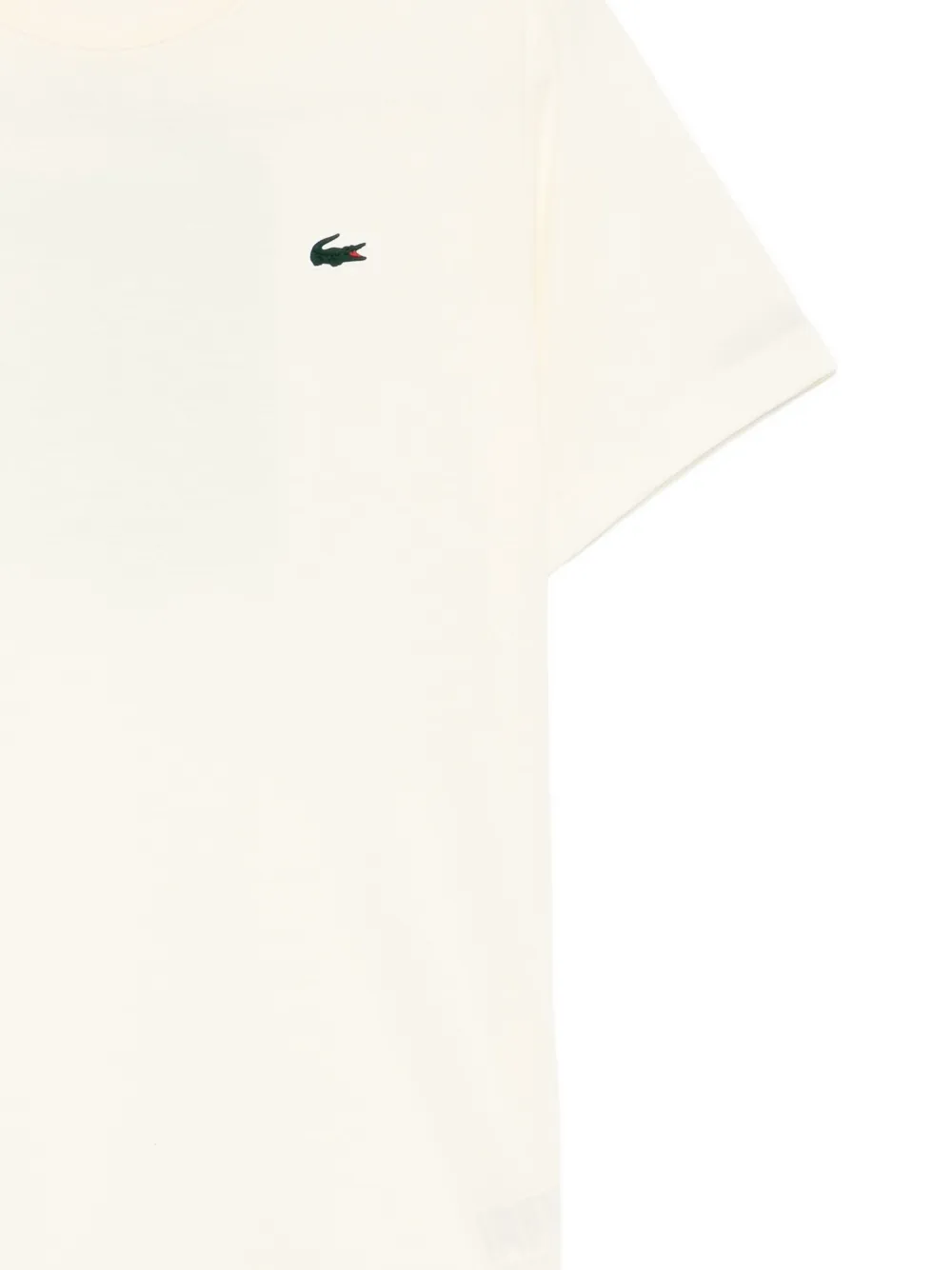Lacoste T-shirt met logopatches Beige