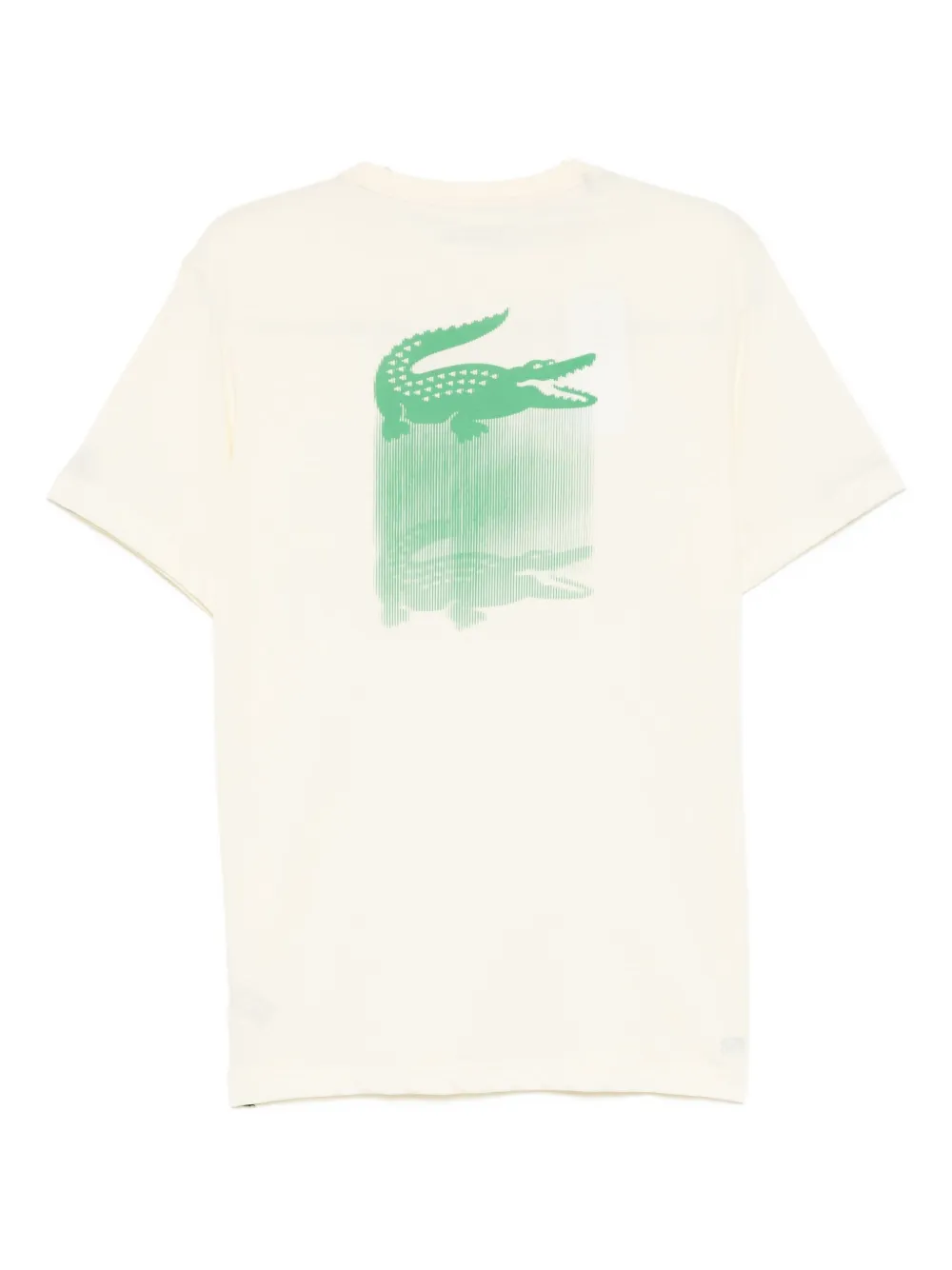 Lacoste T-shirt met logopatches Beige