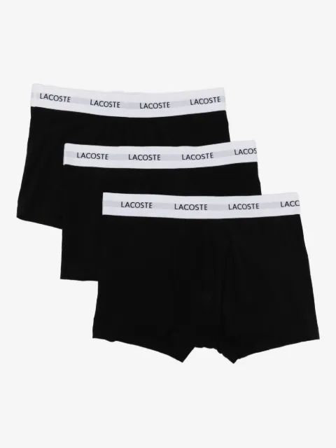 Lacoste logo-waistband stretch trunks (set of three)