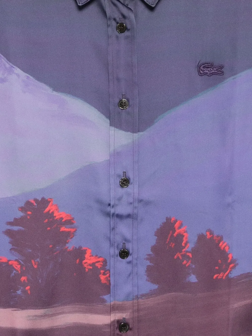 Lacoste Shirt met print Paars