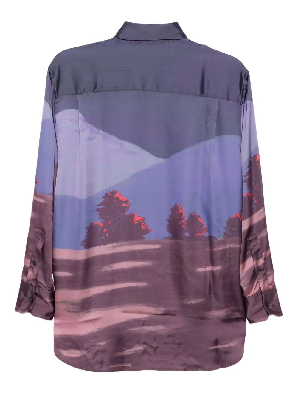 Lacoste Shirt met print Paars