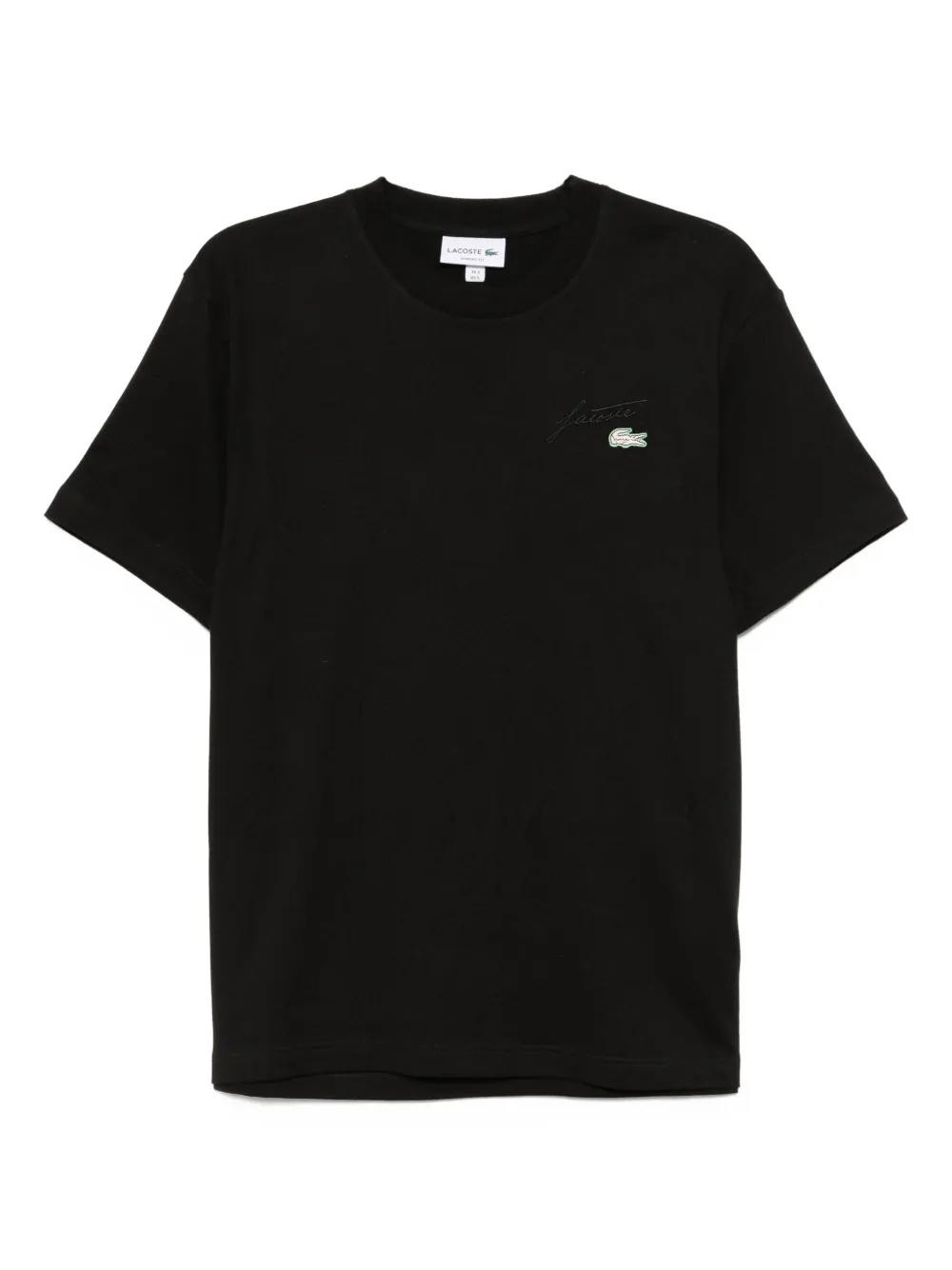 Lacoste embroidered-logo cotton T-shirt | Black | Image 1