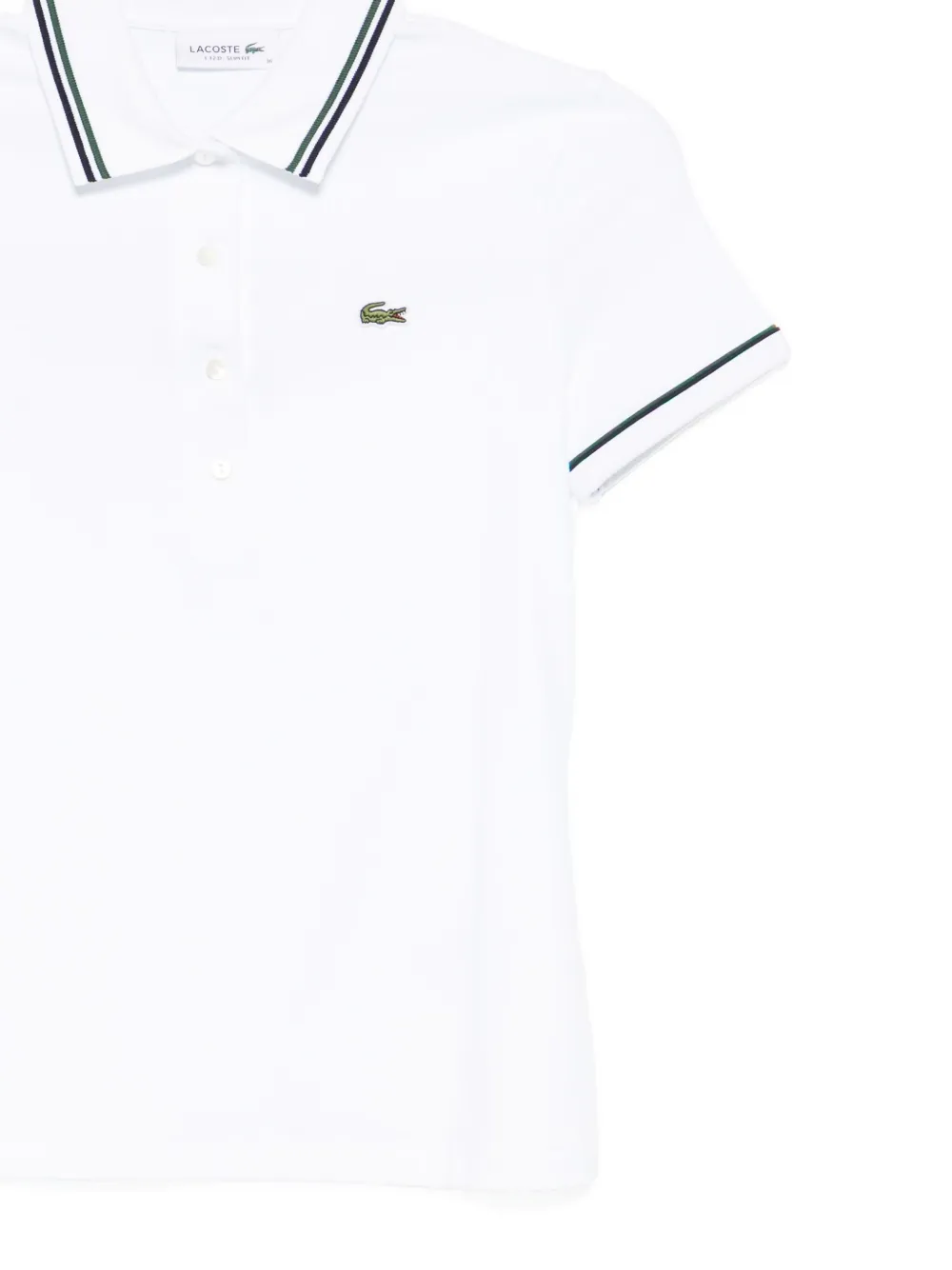 Lacoste logo-embroidered polo shirt Wit