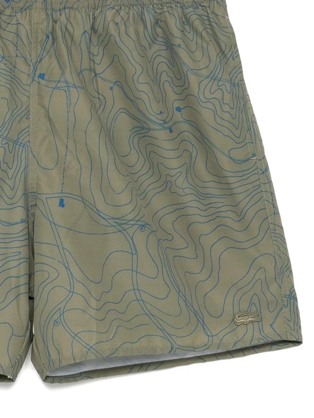 Lacoste Zwembroek met geborduurd logo Groen