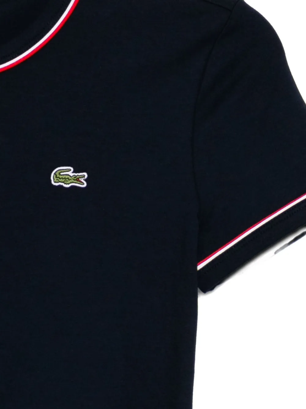 Lacoste Logo-embroidered T-shirt In Blue