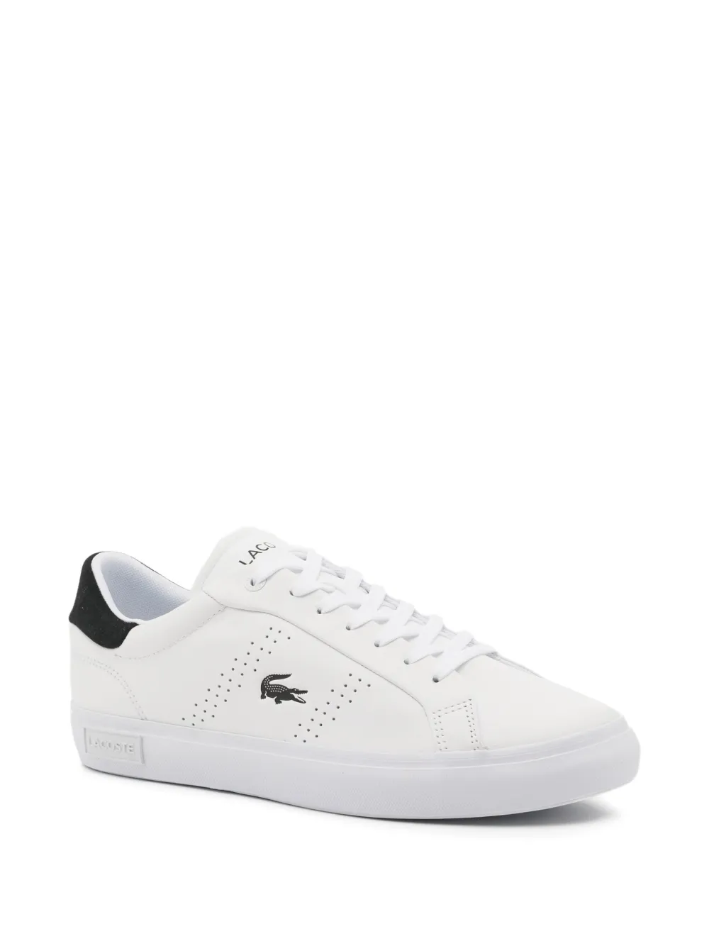 Lacoste Powercourt 2.0 leren sneakers Wit
