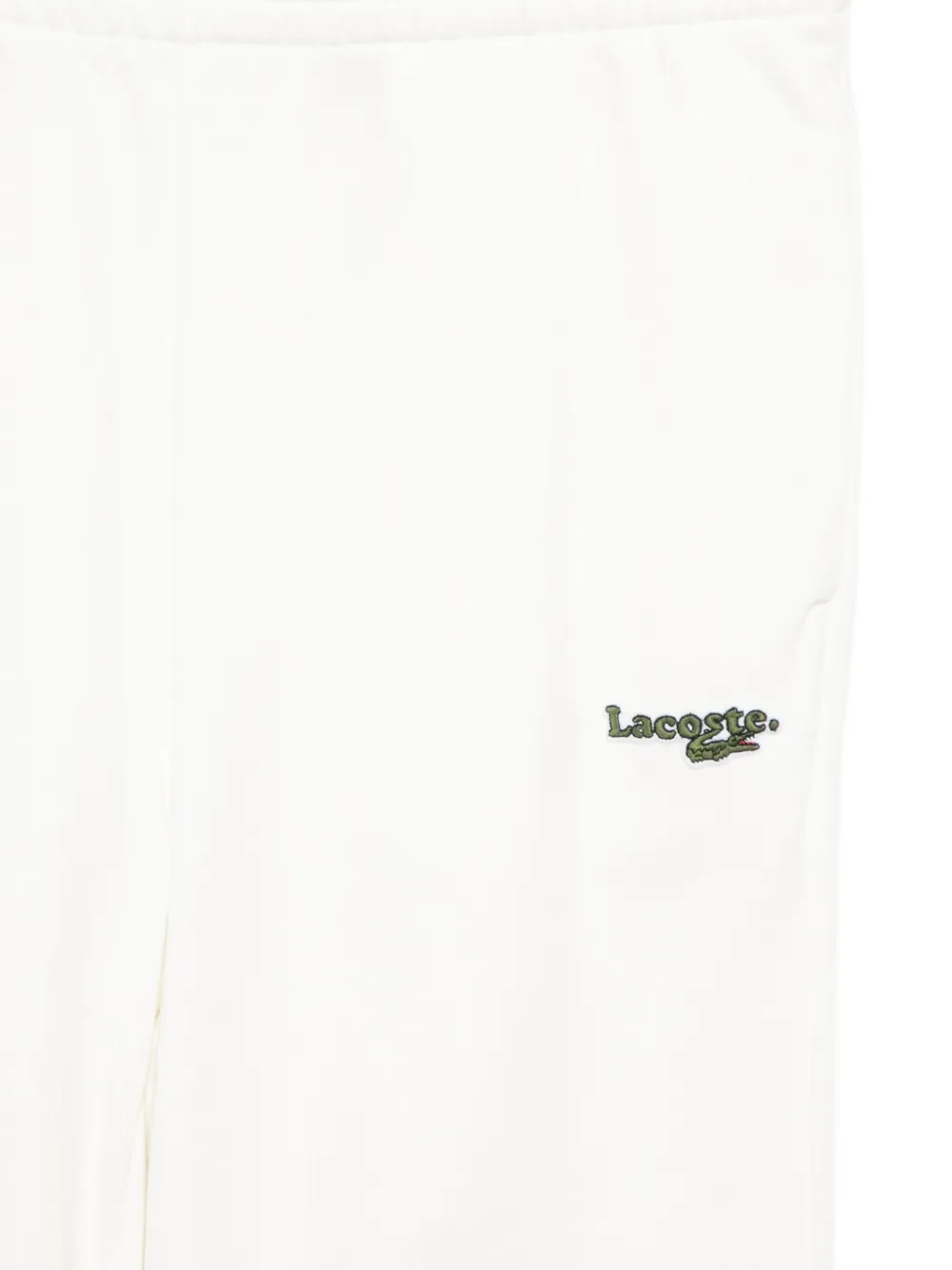 Lacoste Broek met geborduurd logo Wit
