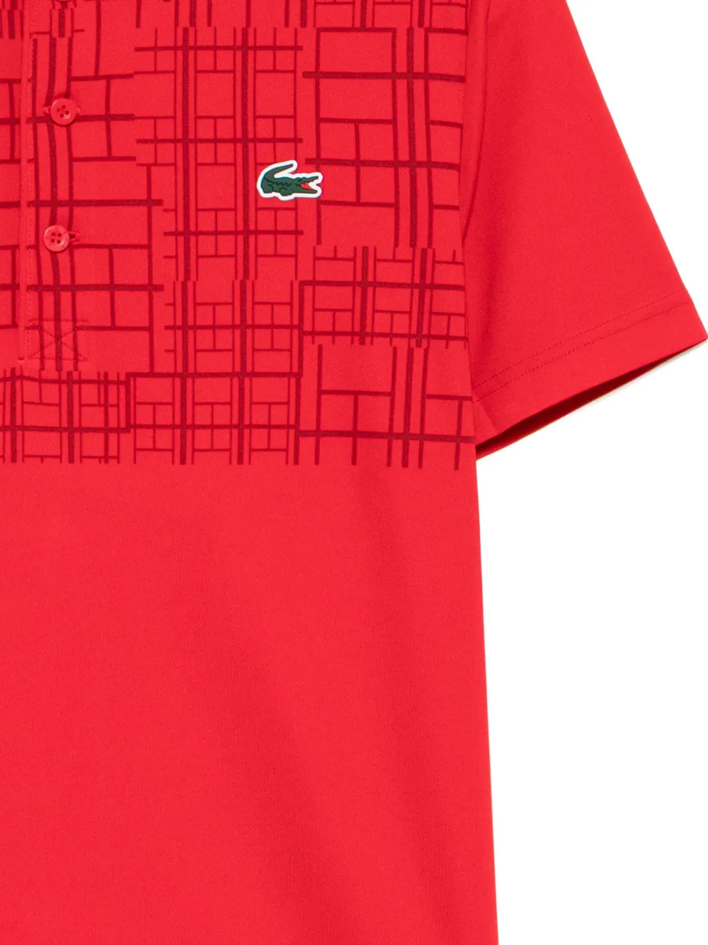 Lacoste Poloshirt met geborduurd logo Rood