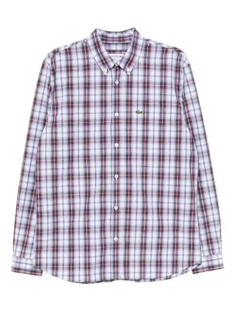 Lacoste camisa con motivo de cuadros y aplique del logo