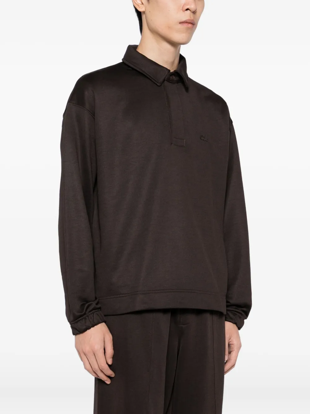 Lacoste Poloshirt met logopatch Bruin