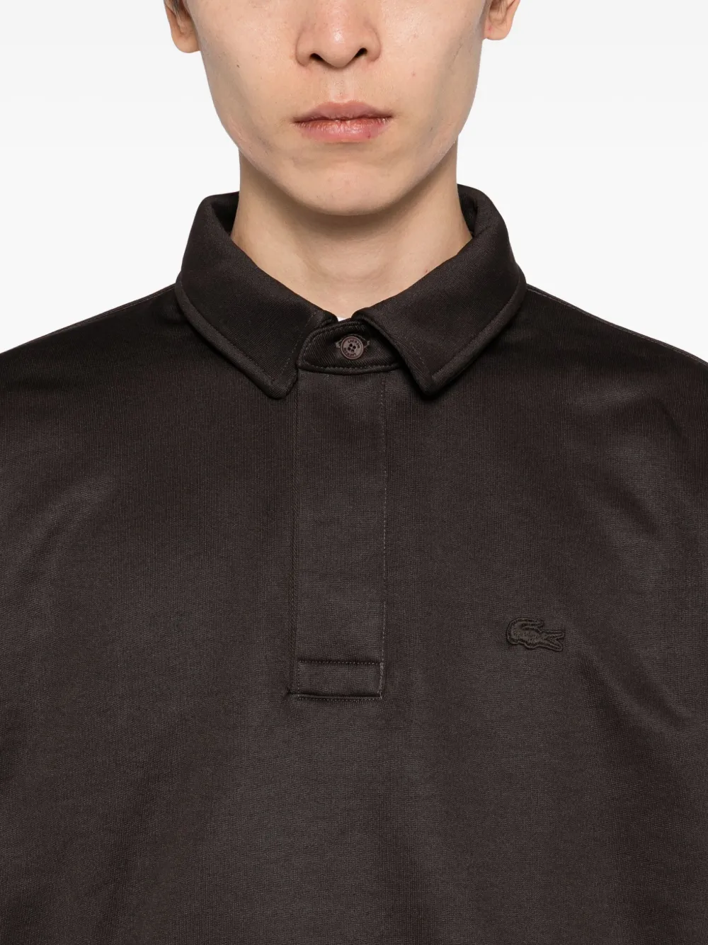 Lacoste Poloshirt met logopatch Bruin