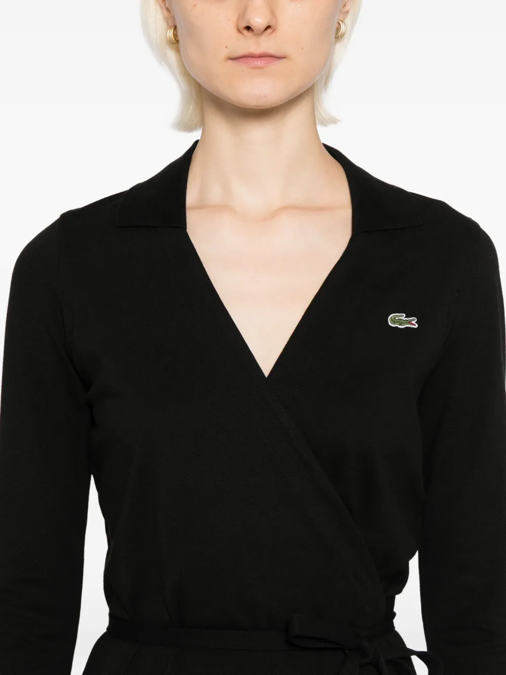 Lacoste Jurk met logopatch Zwart