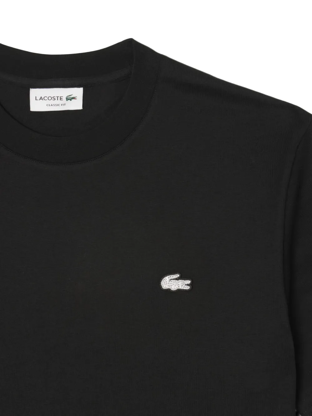 Lacoste Embroidered-crocodile T-shirt In Black