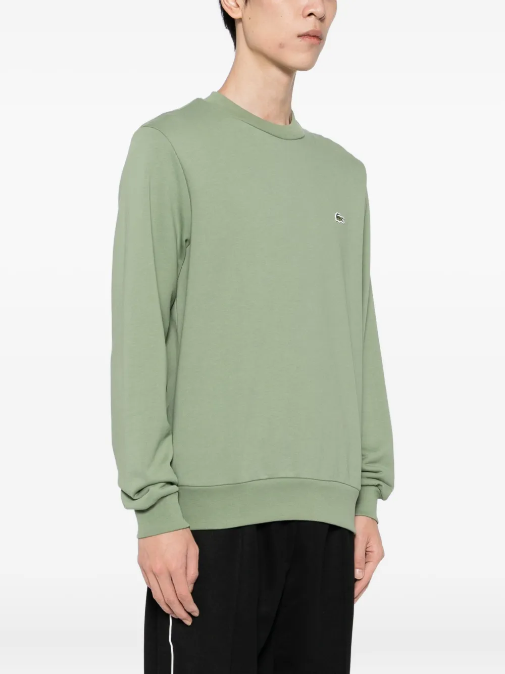 Lacoste Sweater met logopatch Groen