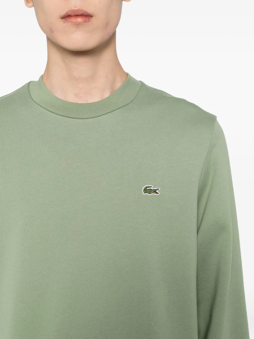 Lacoste Sweater met logopatch Groen