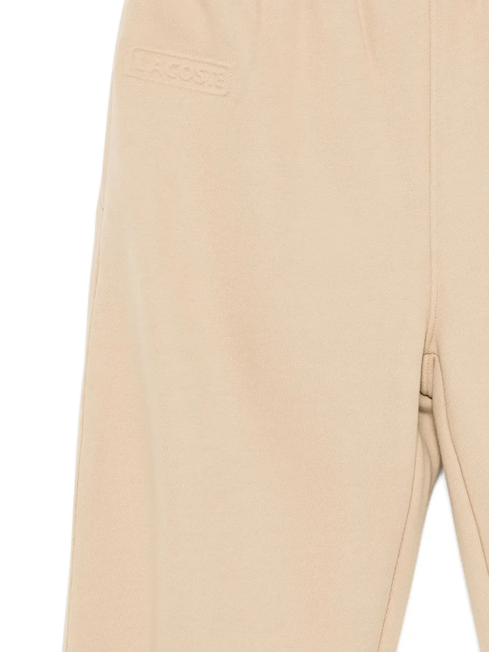 Lacoste logo-debossed track pants Beige
