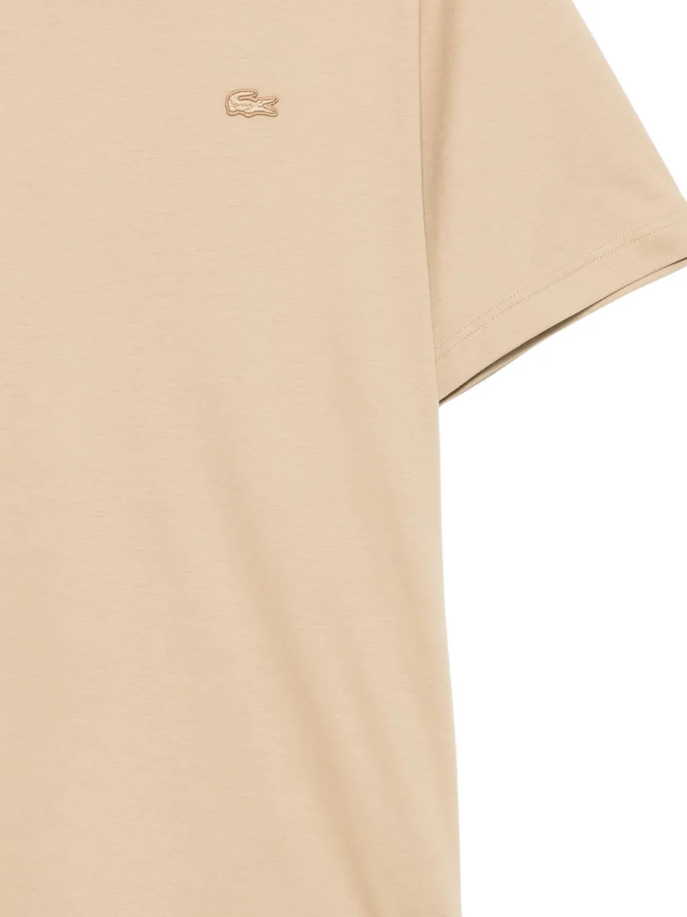Lacoste T-shirt met kenmerkend borduurwerk Beige