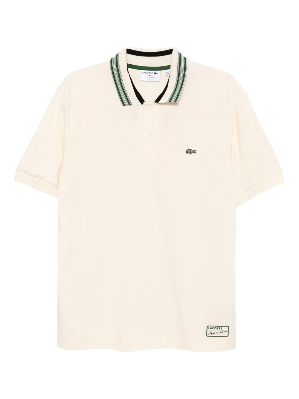 Lacoste logo-embroidered polo shirt | Neutrals | Image 1