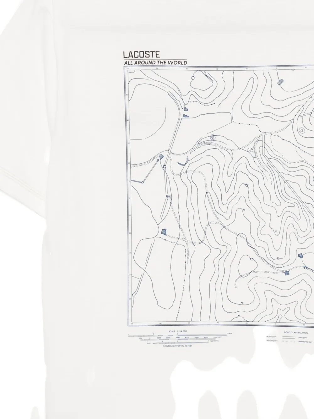 Lacoste Jersey T-shirt met print Wit