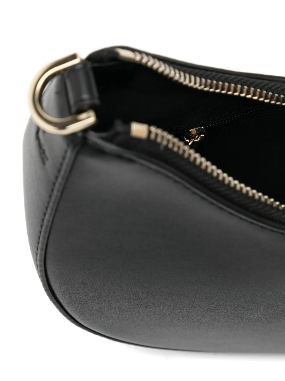 Lacoste Halvemaanvormige tas met logo-applicatie Zwart