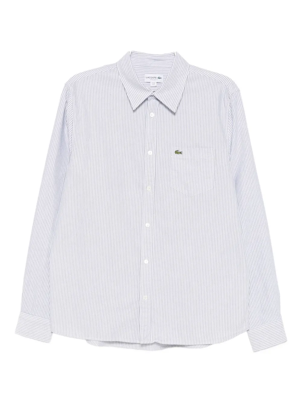 Lacoste Long Sleeve Button Front Shirt In White