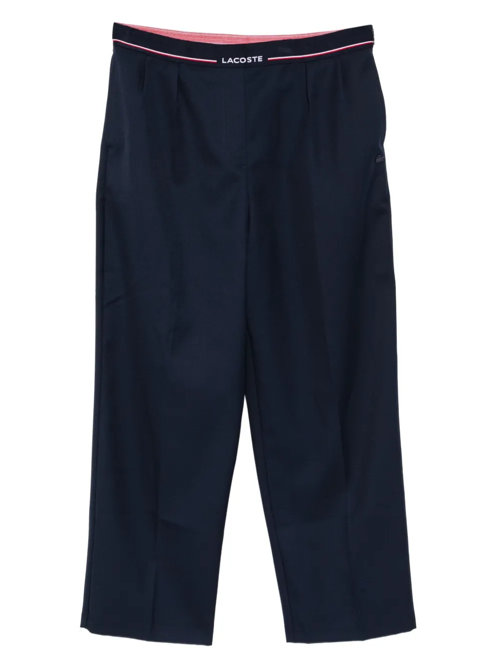 Lacoste Pantalon met logo tailleband Blauw