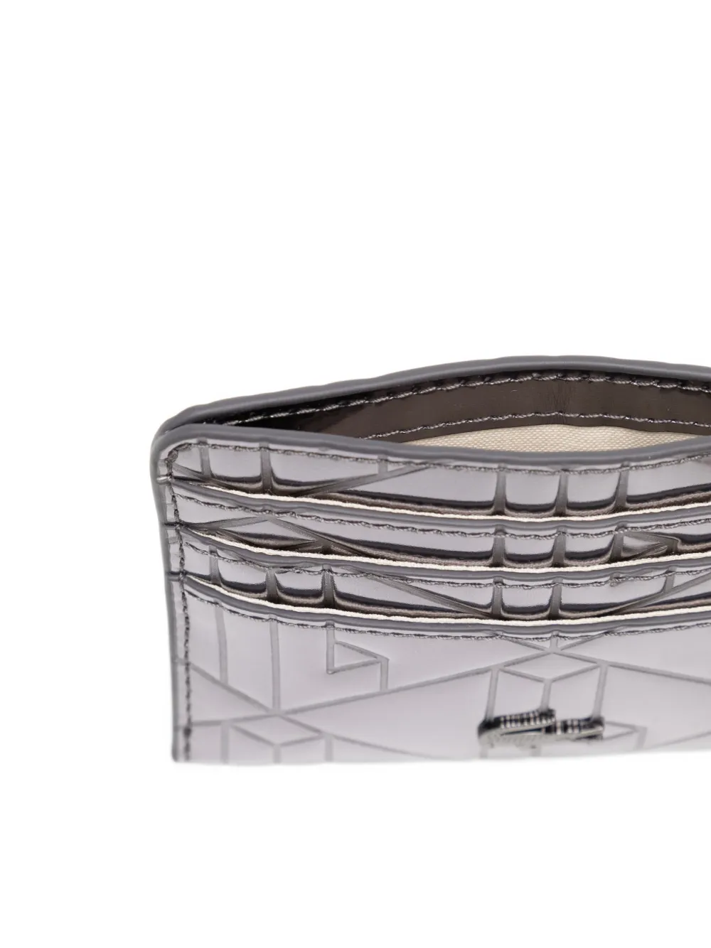 Lacoste Pasjeshouder met monogram Metallic