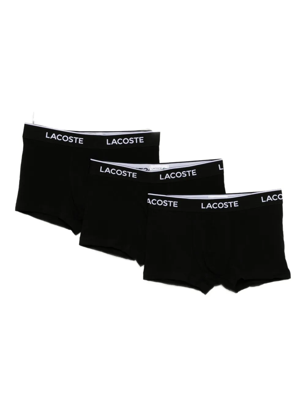 Lacoste 5-pack Stretch Cotton Trunks In Black