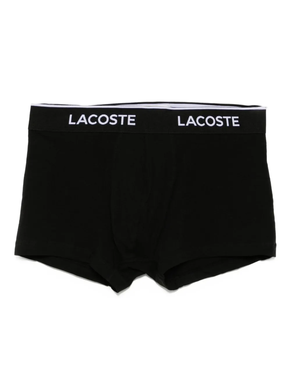 Lacoste Drie boxershorts met logoband Zwart