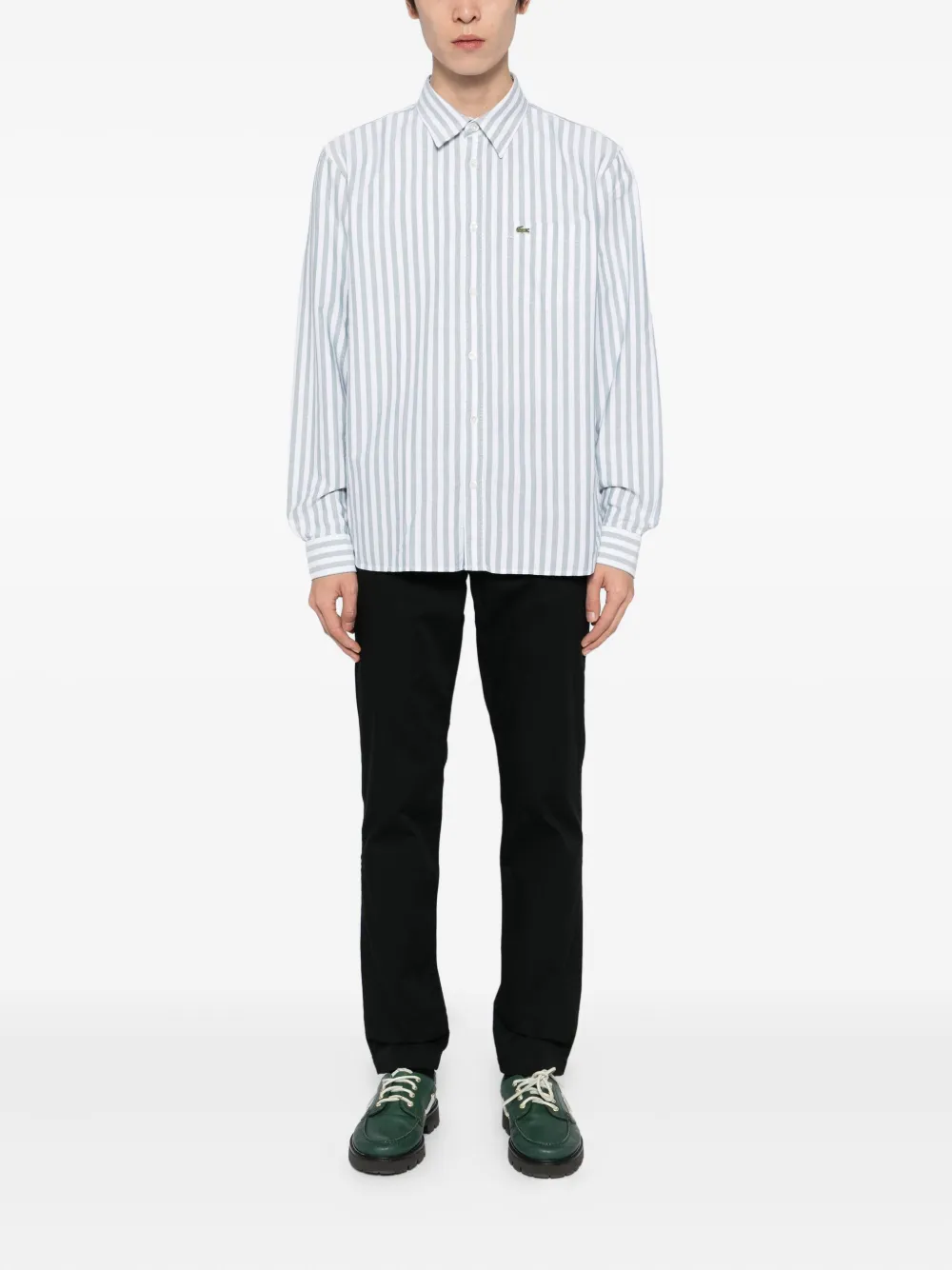 Lacoste Overhemd met logo-applicatie - Wit