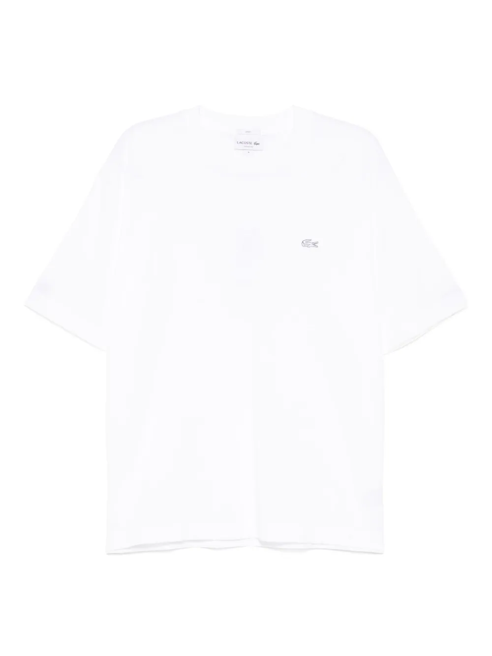 Lacoste T-shirt met geborduurd logo Wit