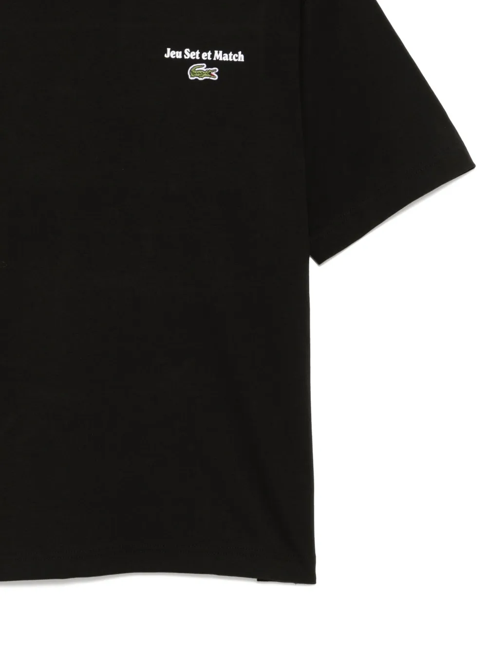 Lacoste T-shirt met geborduurd logo Zwart