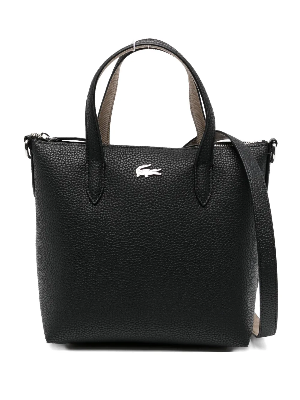 Lacoste Anna Vertical Tote Bag In Black