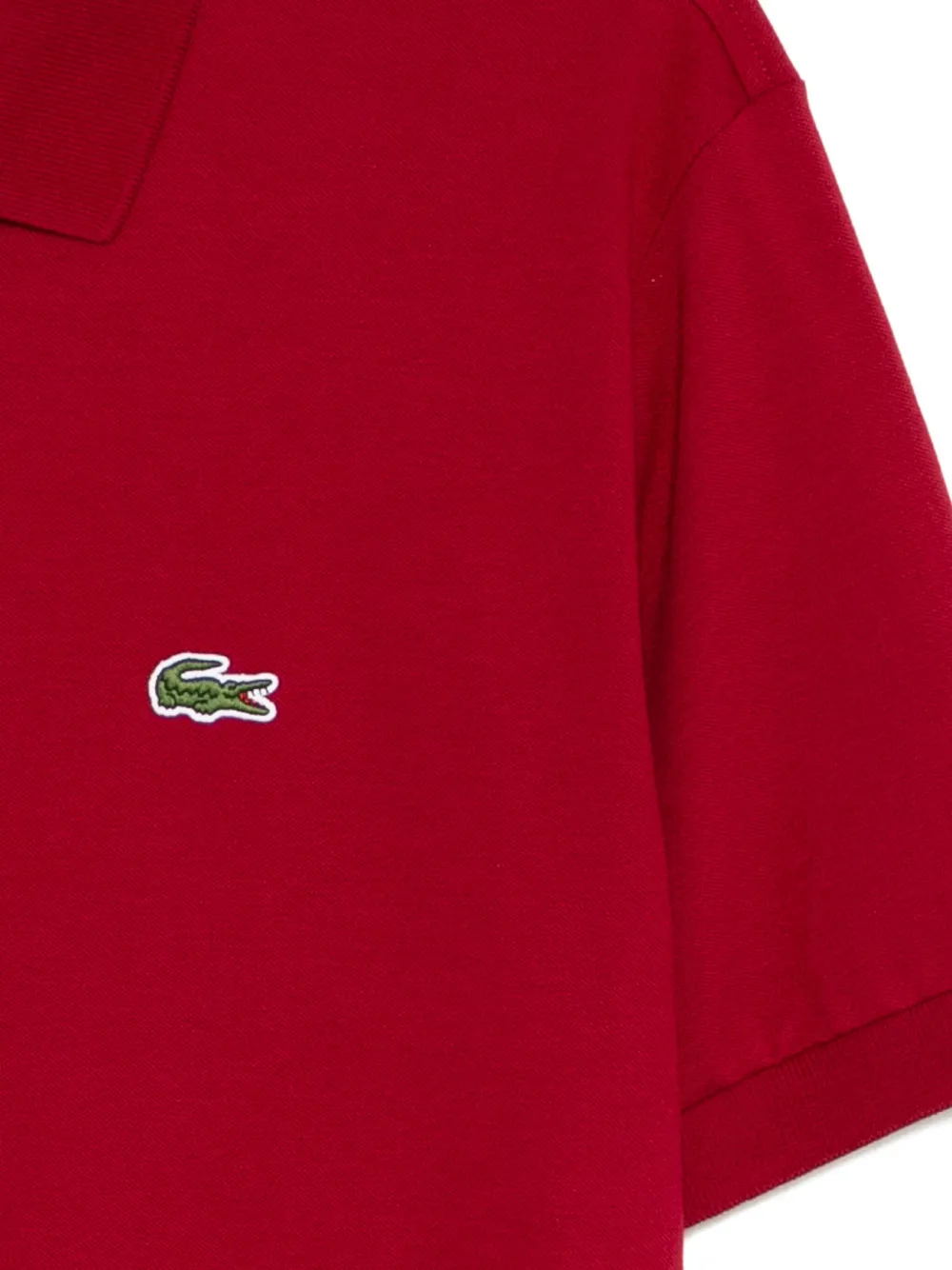 Lacoste Poloshirt met geborduurd logo Rood