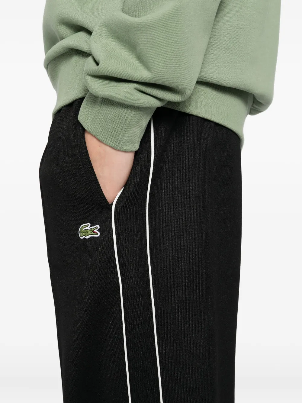 Lacoste Trainingsbroek met logopatch Zwart