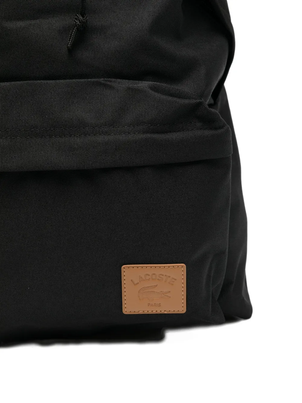 Lacoste Logo-patch Backpack In Black