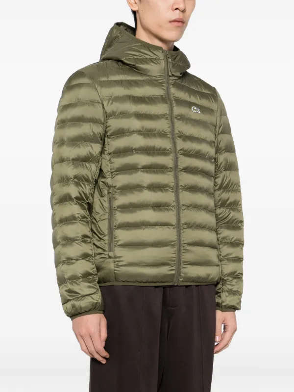 Lacoste フーデッド キルティングジャケット | グリーン | FARFETCH JP
