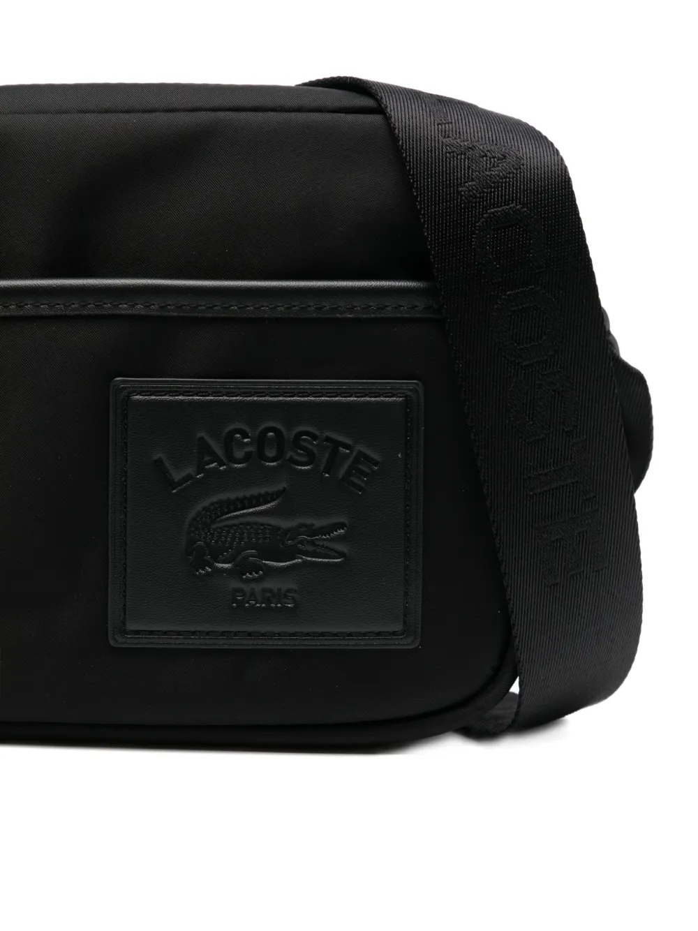 Lacoste Tas met logoplakkaat Zwart